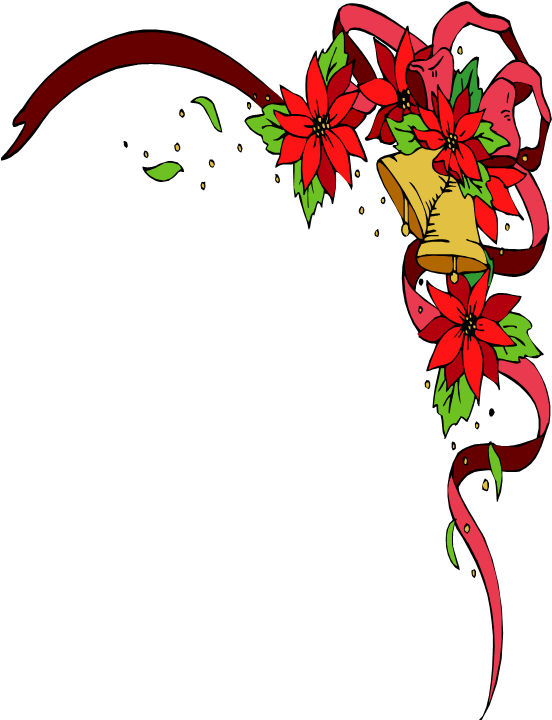 The Blessings Of Christmas - Christmas Bells Border Clip Art (552x731)