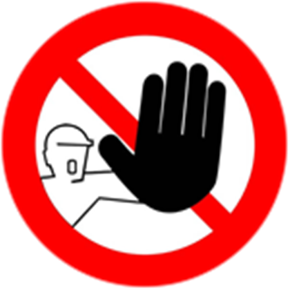 Stop Sign Clipart Stop Sign Clip Art 6 Roblox Rh Roblox - Stop Don T Touch (420x420)