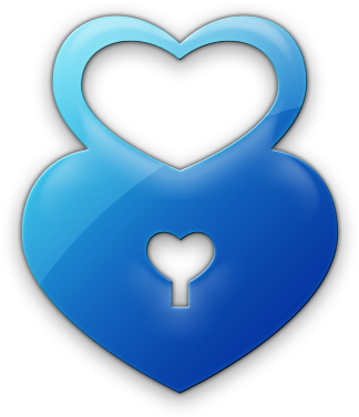 Lock Clipart Blue - Heart (420x420)