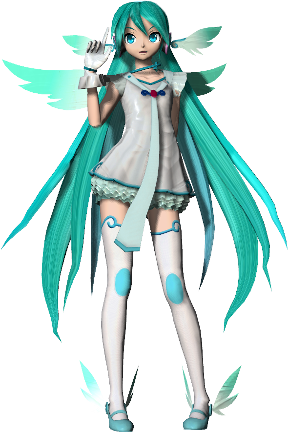More Like Dt Angel Miku By Syazwan133 - Hatsune Miku Angel Png (605x900)