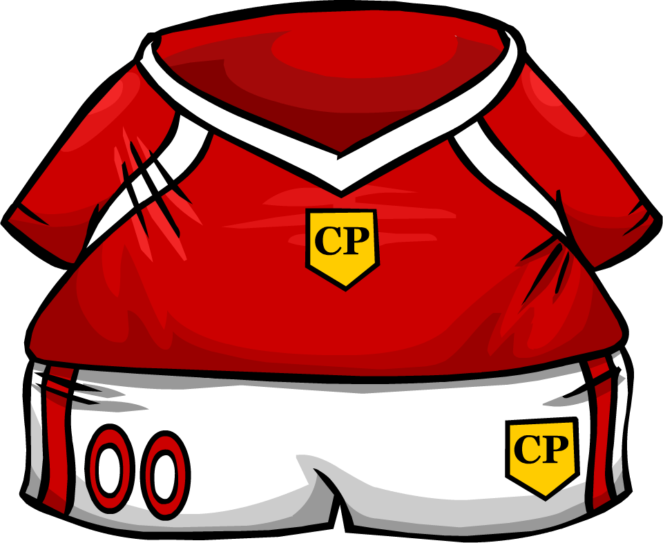 Red Soccer Jersey - Soccer Club Penguin (960x786)