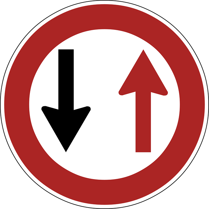 How To Draw A Stop Sign 15, Buy Clip Art - Verkeersbord 2 Pijlen (720x720)
