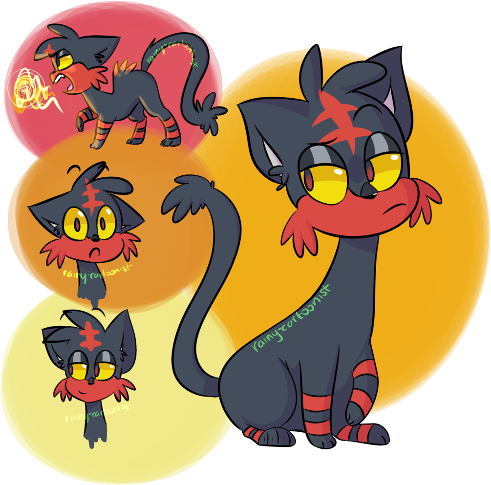 Litten By Rainy Cartoonist Litten By Rainy Cartoonist - Cartoon (1024x1024)