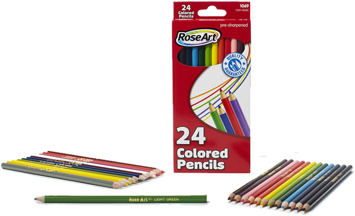 Home/coloring & Art/art Materials/24ct Colored Pencil - Roseart Colored Pencils, 24-count, Assorted Colors, (800x800)