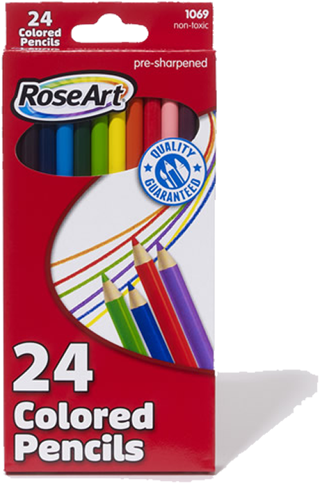 Home/coloring & Art/art Materials/24ct Colored Pencil - Roseart Colored Pencils, 24-count, Assorted Colors, (800x800)