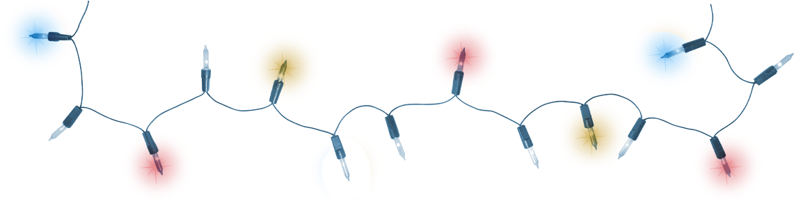 Christmas Lights Png Pic - Christmas Lights (1200x300)