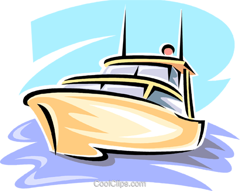 Pleasure Boat Royalty Free Vector Clip Art Illustration - Clip Art (480x382)