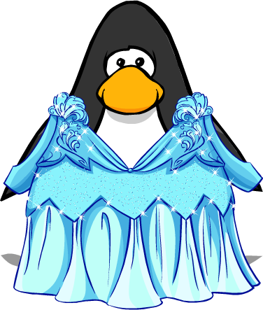 Ice Princess Dress Pc - Club Penguin With Dress (376x443)