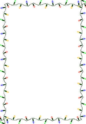 Christmas Lights Border Transparent - Christmas Lights Border Vector (300x435)