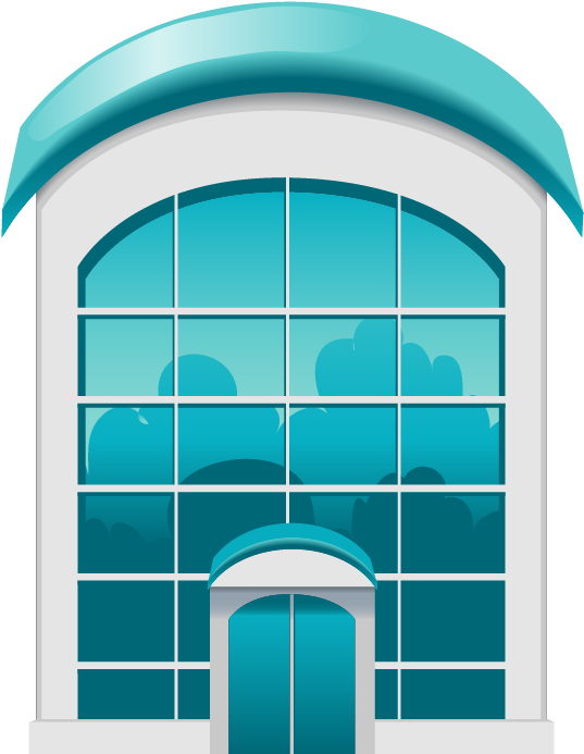 Window Blue Building Glass Facade - Building (863x760)