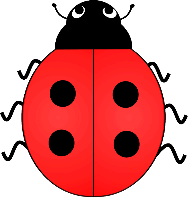 Space Ladybird - Ladybird With 4 Spots (642x676)