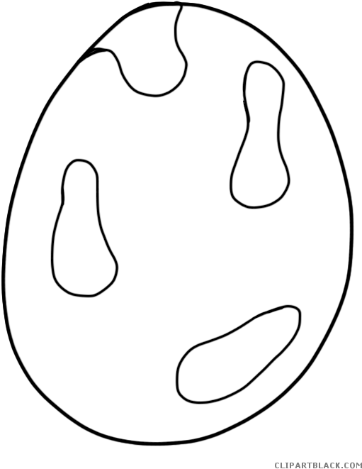 Dinosaur Egg Animal Free Black White Clipart Images - Mandala Of Health Model (541x710)