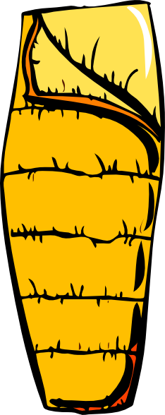 Sleeping Bag Clipart Black And White - Sleeping Bag (234x588)
