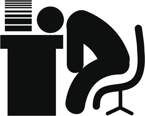 Man Sleeping On An Office Desk With Stacked Papers - There Are Two Types Of Students (512x512)