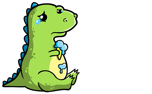 Boo Boo The Baby T-rex - T Rex Can T Eat Ice Cream (630x618)