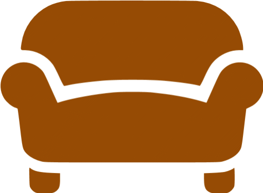 Sofa Clipart Brown Couch - Couch Icon (512x512)