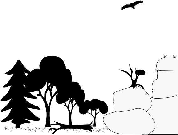 288 × 240 Pixels - Forest Silhouette (576x480)