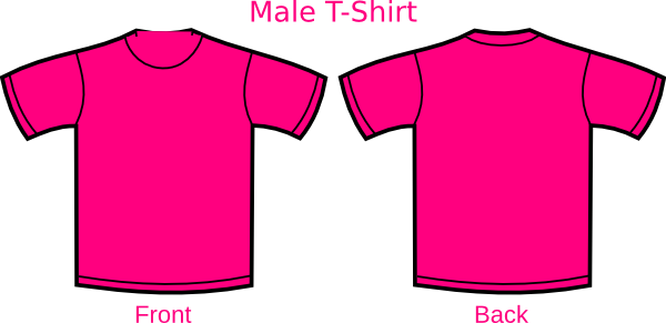 Pink T Shirt Clip Art At Clker Com Vector Clip Art - Plane T Shirt Pink (600x291)