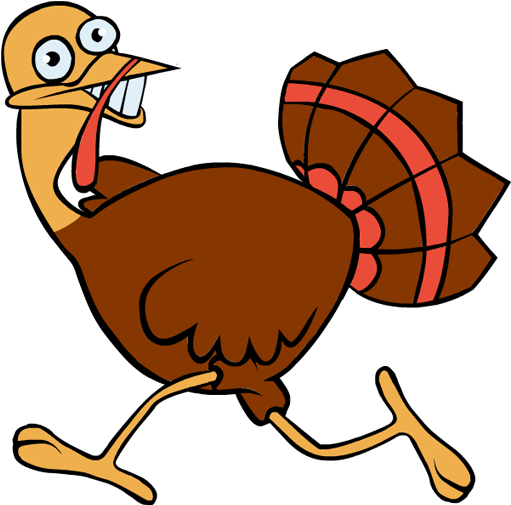 Running Turkey Clipart - Turkey Running Clip Art (600x630)