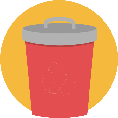 Download Png File 512 X - Trash Can Flat Icon (512x512)