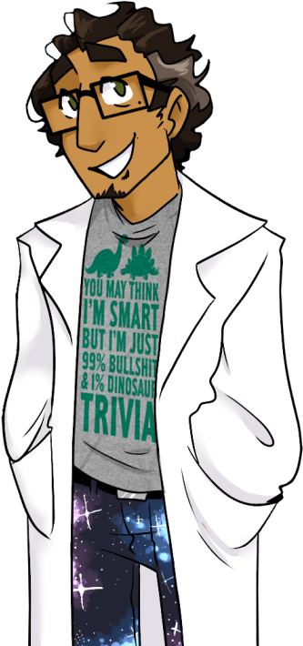 I'm Not A Hero, I'm A Scientist - Cartoon (539x810)