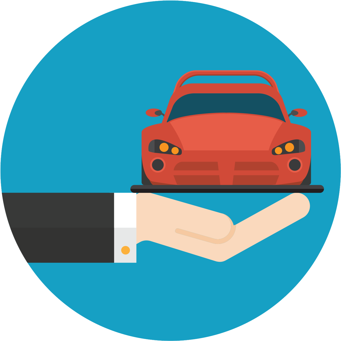 Dealership Clipart Car Buyer - Car Hand Icon (1407x1407)