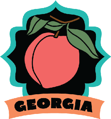 Georgia Clipart Png - Luggage Travel Stickers Vector (375x399)