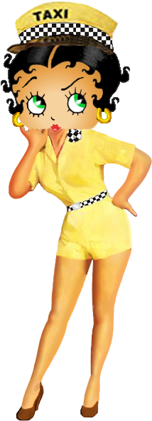 Y = Yellow Betty Boop ~taxi Driver - Betty Boop Pictures Free (274x600)