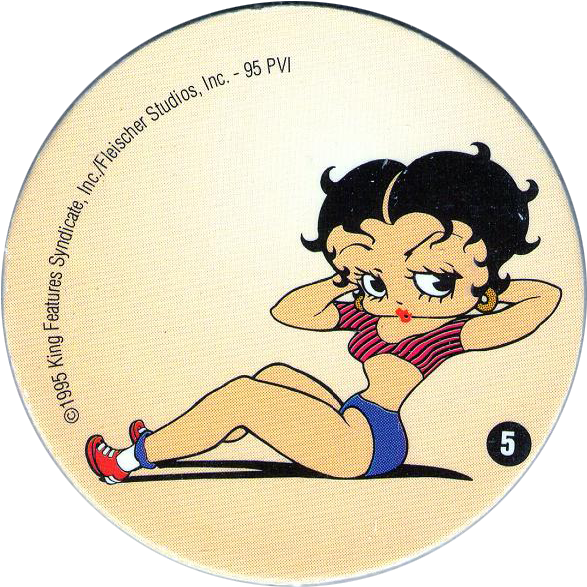 Betty Boop 05 Betty Boop Sit Ups - Betty Boop Working Out (600x600)