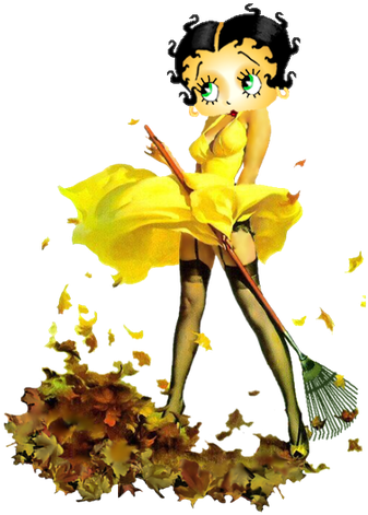 Betty Boop Autumn Leaves Photo By Khunpaulsak - Autumn Betty Boop (341x480)