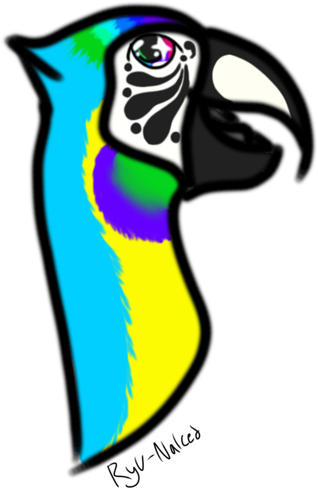 Unrealistic Macaw Headshot By Ryu-nalced - Unrealistic Macaw Headshot By Ryu-nalced (768x1024)