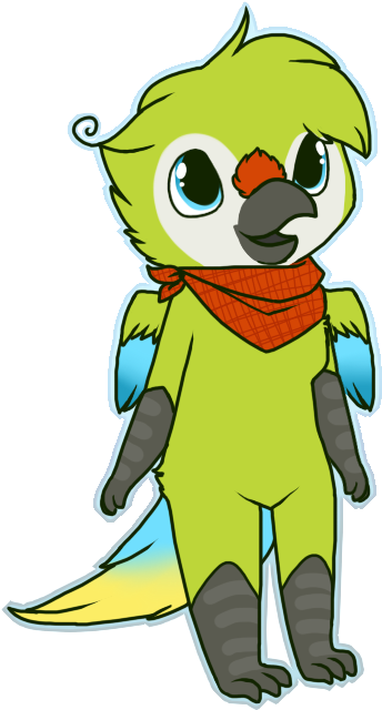 Apple The Military Macaw - Cartoon (402x653)