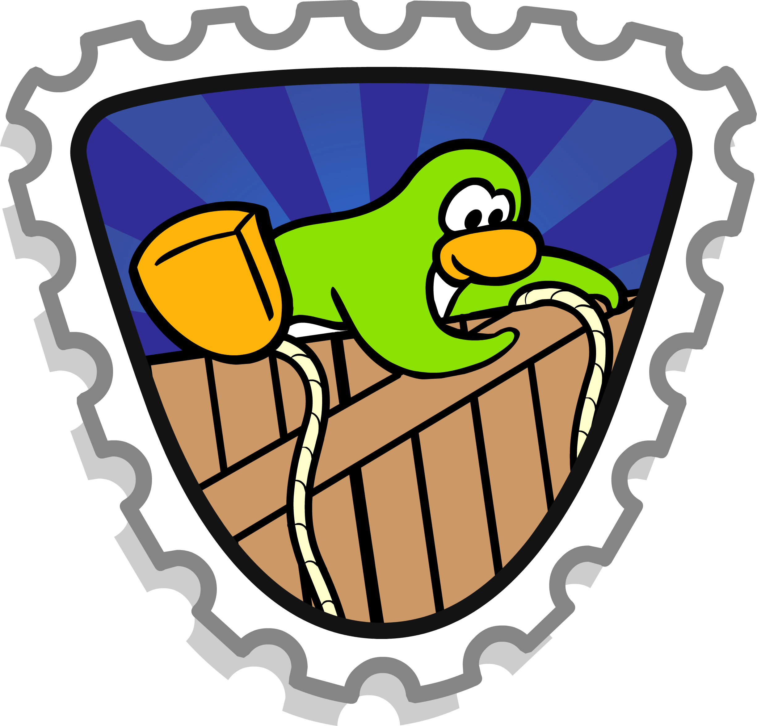 Stunt Penguin Stamp - Club Penguin Extreme Stamp (2451x2352)