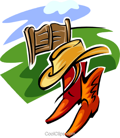 Design Fazenda Com Chapéu E Botas Livre De Direitos - Design Fazenda Com Chapéu E Botas Livre De Direitos (418x480)