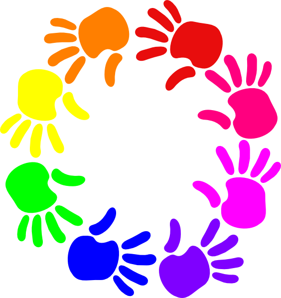 Hands In A Circle Clipart (564x598)