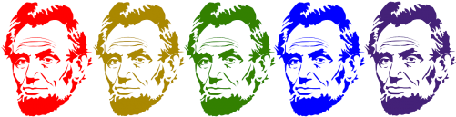 Abraham Abe States,portrait,colors - Custom Abraham Lincoln Twin Duvet (500x250)