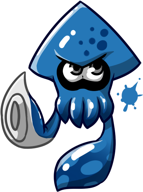 Splatoon Blue Squid - Splatoon 2 Drawing (550x680)