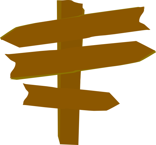 Wood Directional Sign Clip Art At Clker Com Vector - Cowboy (600x559)
