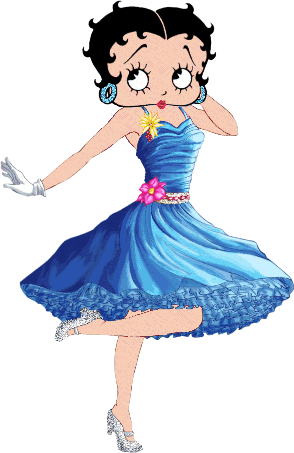 Betty Boop - Betty Boop Blue Dress (631x977)
