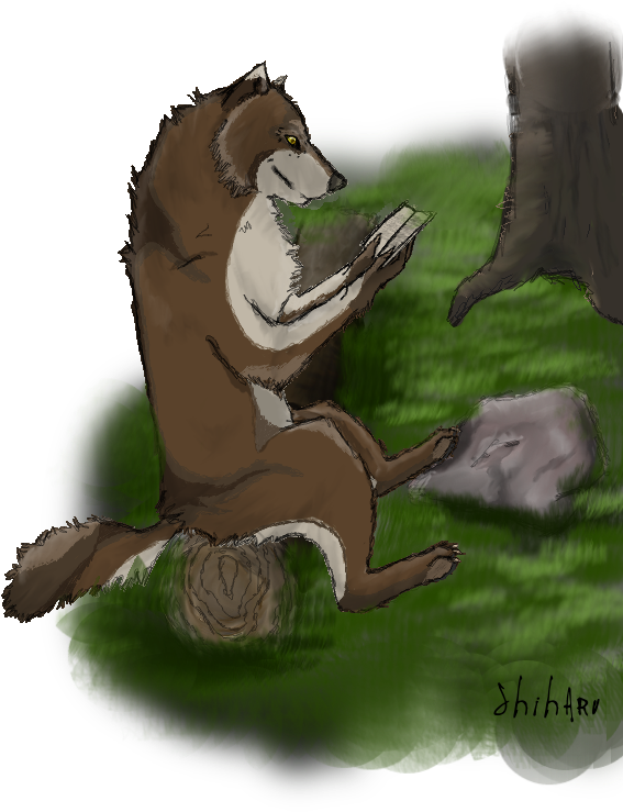 Log Reading By Shiiharu - Illustration (600x800)