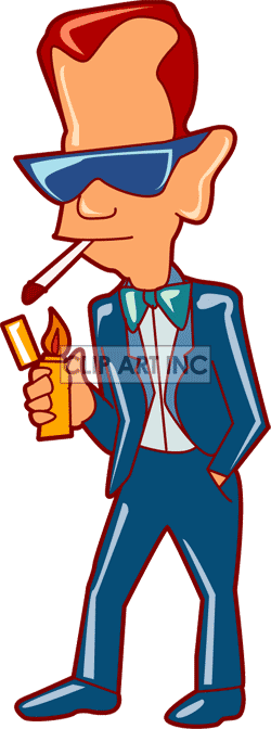 Cigarette Smoke Break Clip Art Free - Animated Man Smoking (250x672)