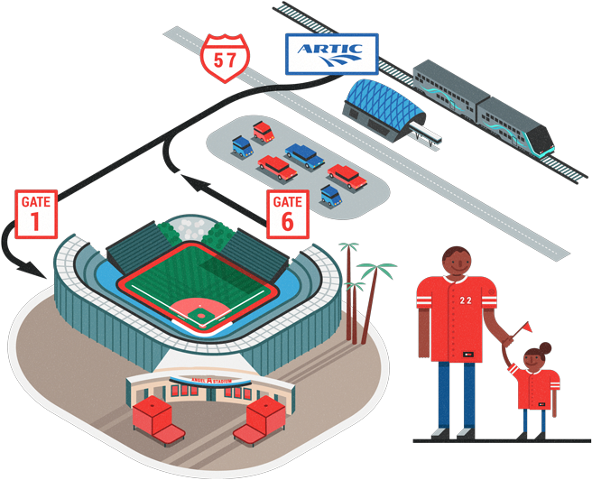 Arriving At The Game - Soccer-specific Stadium (750x581)