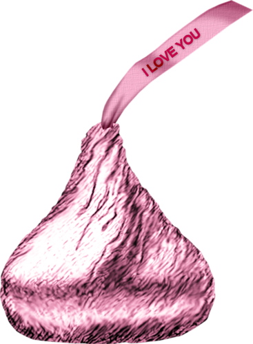 Lacarolita Sweet Heart Candykiss1 - Pink Hershey Kisses Clipart (367x500)