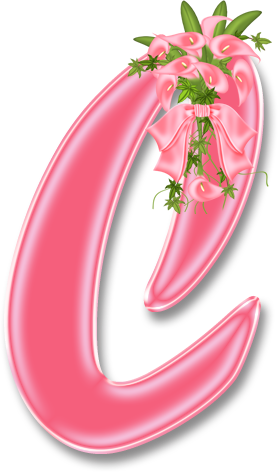 Letras Mayúsculas Para Imprimir De Color Rosado - Letra C En Rosado (278x472)