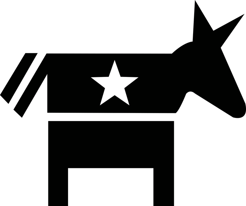 Jackass Clipart Public Service - Democrat Donkey Coaster Set (860x720)