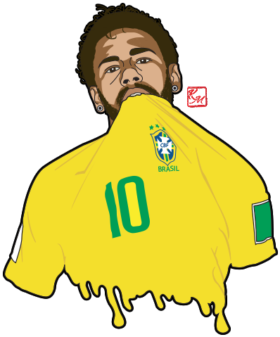Neymar By Itsnivekbruh - Digital Art (415x496)