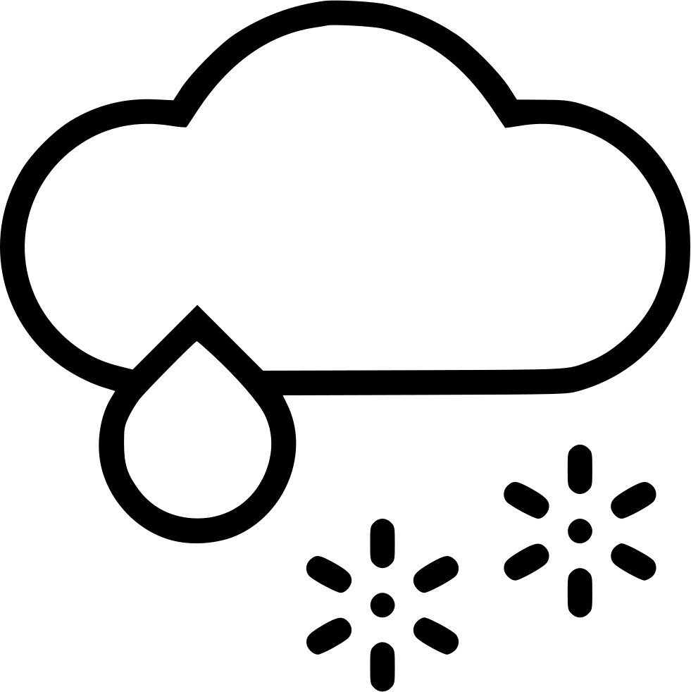 Cloud Rain Snow Wintry Mix Comments - Icon (981x982)