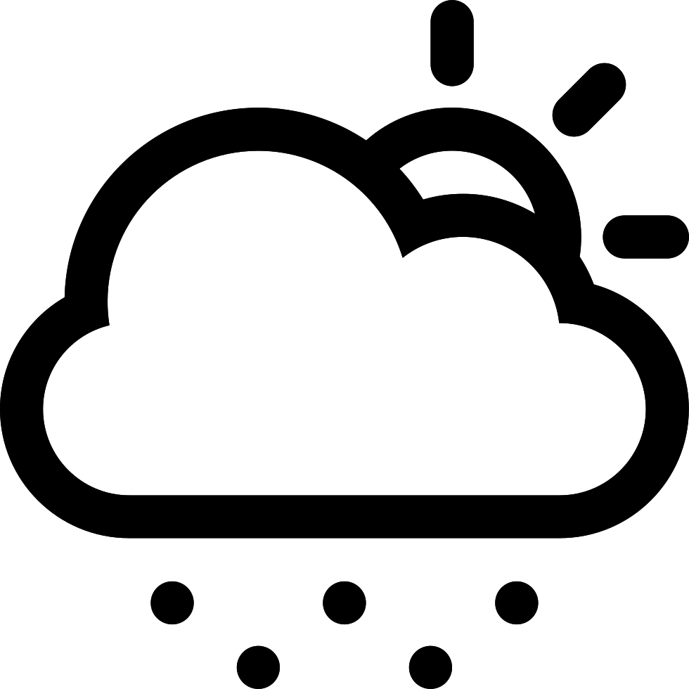 Cloud Snow Sun Comments - Simbolo De El Tiempo (980x980)