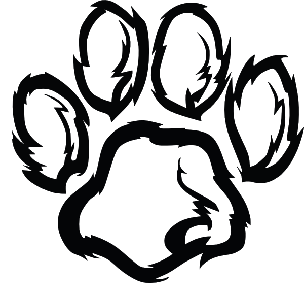 Wildcat Paw Print Clipart Meme And Quote Inspirations - Wild Cats Clip Art (600x579)