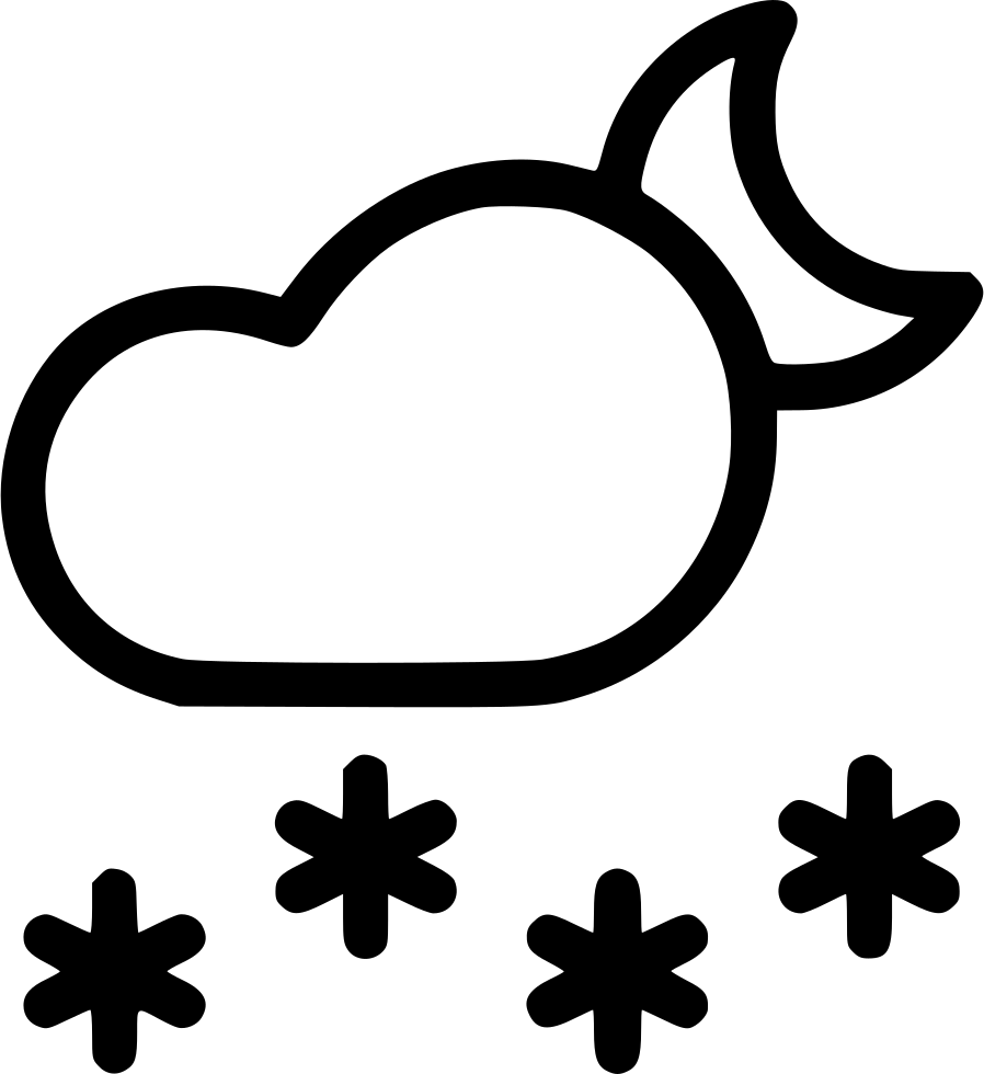 Cloud Snow Snowfall Night Moon Weather Svg Png Icon - Bandera De La Paz (898x980)